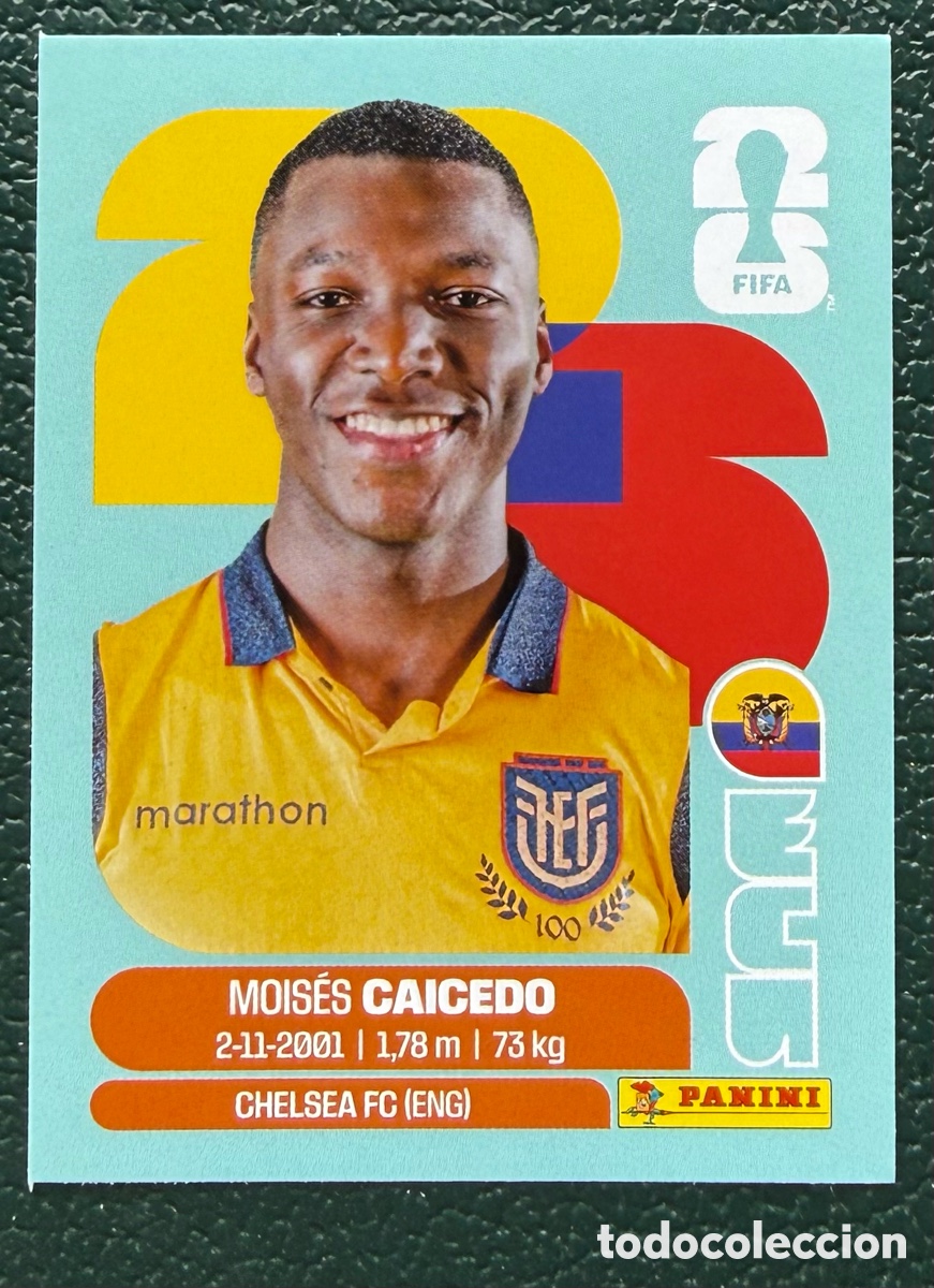 Cartes &agrave; collectionner de Football: ECU 9 MOISES CAICEDO ECUADOR CROMOS ALBUM FIFA WORLD CUP MUNDIAL 2026 PANINI