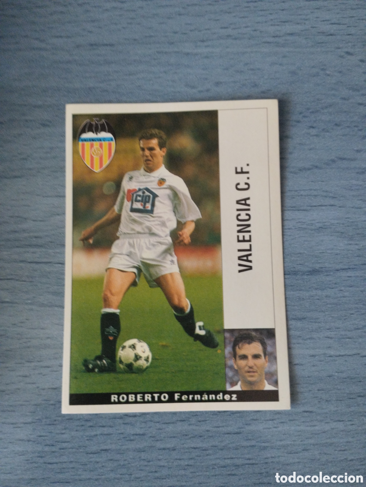 Cromos de f&uacute;tbol: Cromo Panini liga 95 96 Roberto valencia sin pegar