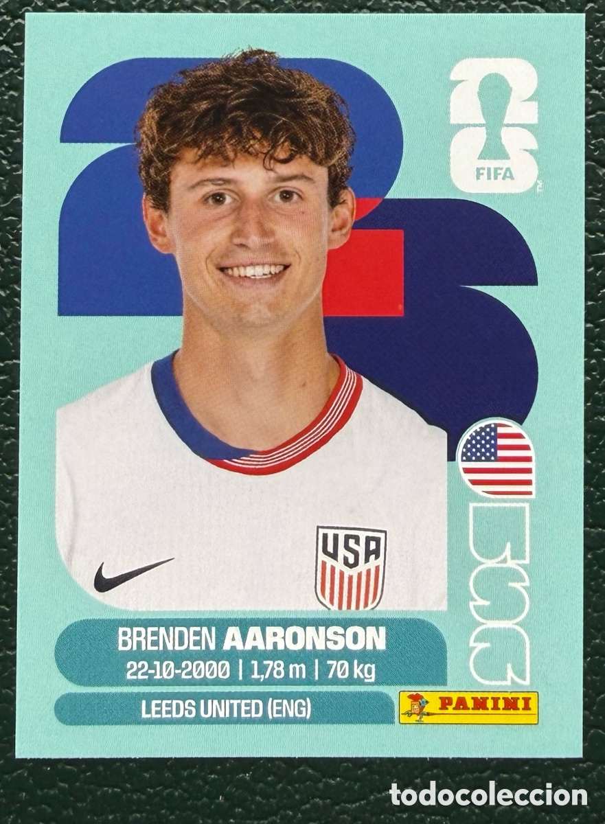 Cromos de Futebol: USA 17 BRENDEN AARONSON ESTADOS UNIDOS CROMOS ALBUM FIFA WORLD CUP MUNDIAL 2026 PANINI