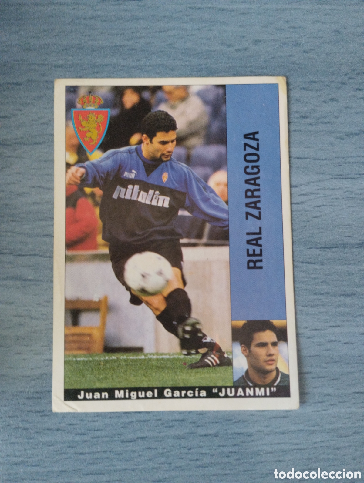 Cromos de f&uacute;tbol: Cromo Panini liga 95 96 Juanmi Zaragoza sin pegar