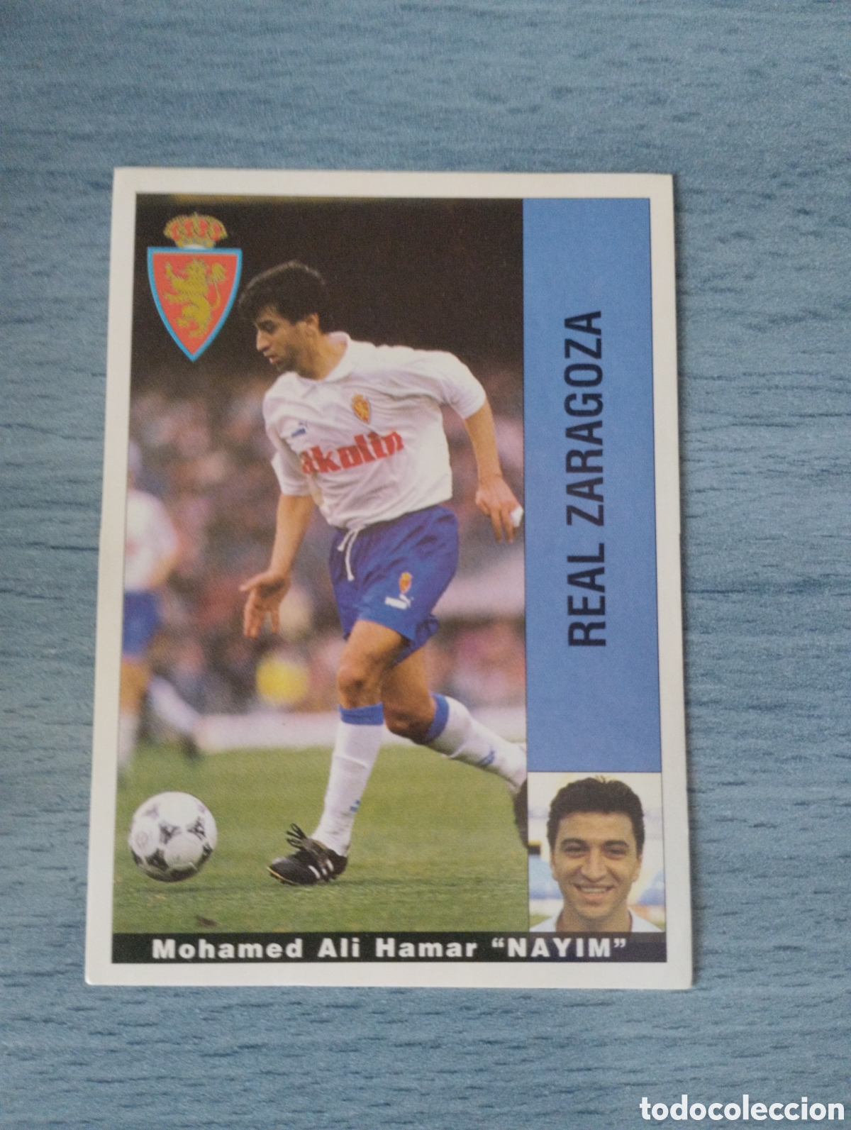 Cromos de f&uacute;tbol: Cromo Panini liga 95 96 nayim Zaragoza sin pegar