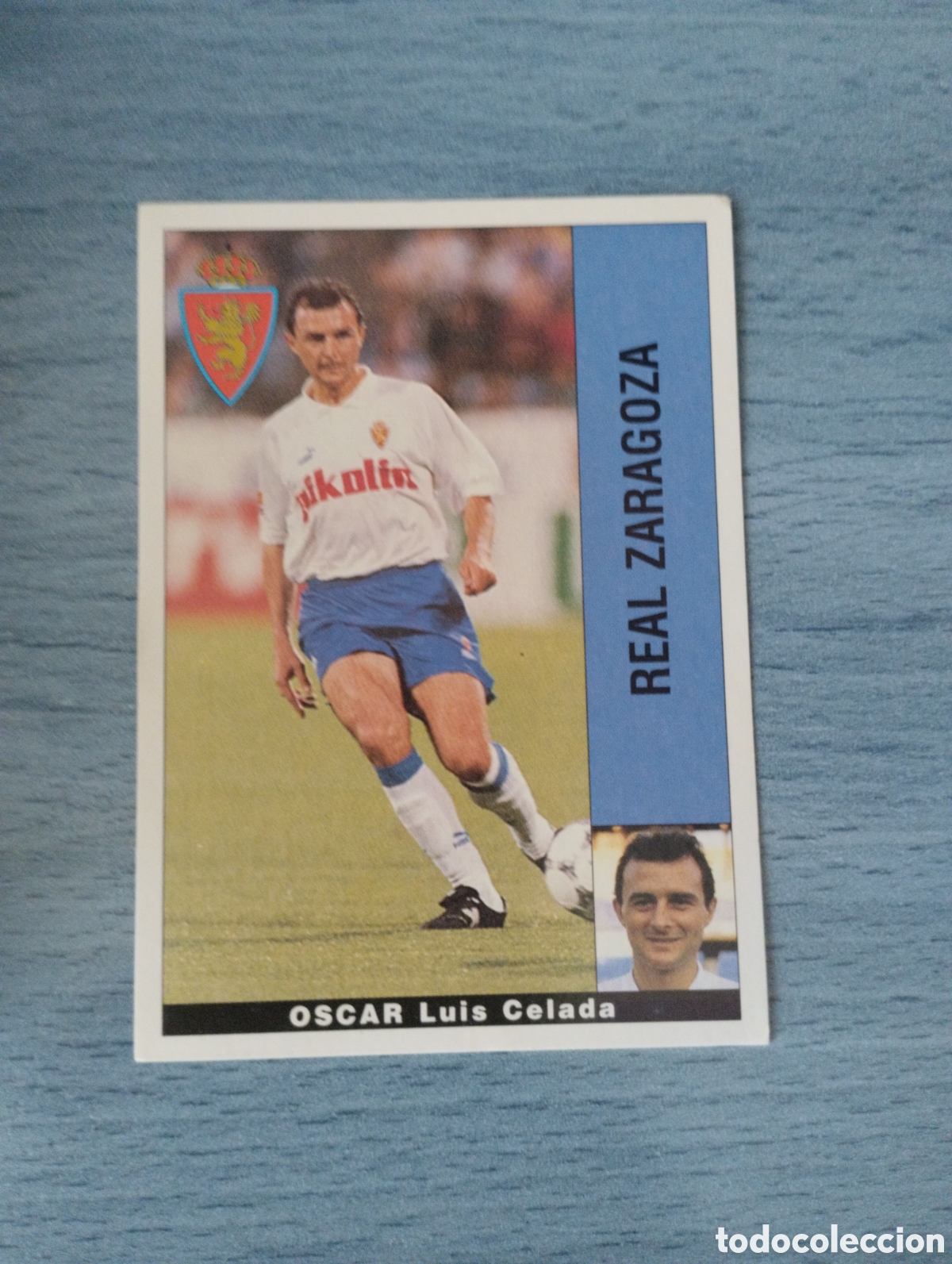 Cromos de f&uacute;tbol: Cromo Panini liga 95 96 &Oacute;scar Zaragoza sin pegar