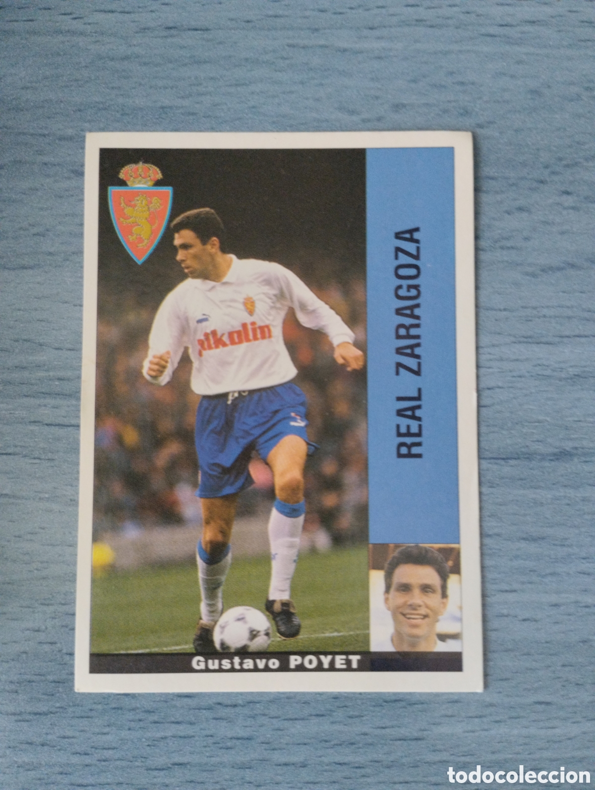 Cromos de f&uacute;tbol: Cromo Panini liga 95 96 poyet Zaragoza sin pegar