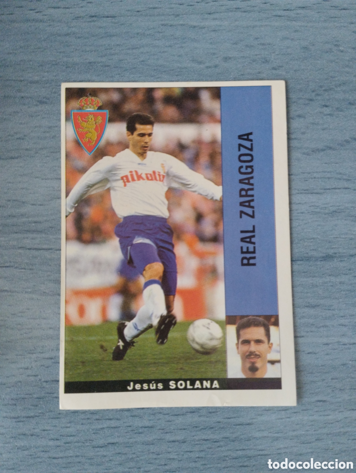 Cromos de f&uacute;tbol: Cromo Panini liga 95 96 solana Zaragoza sin pegar