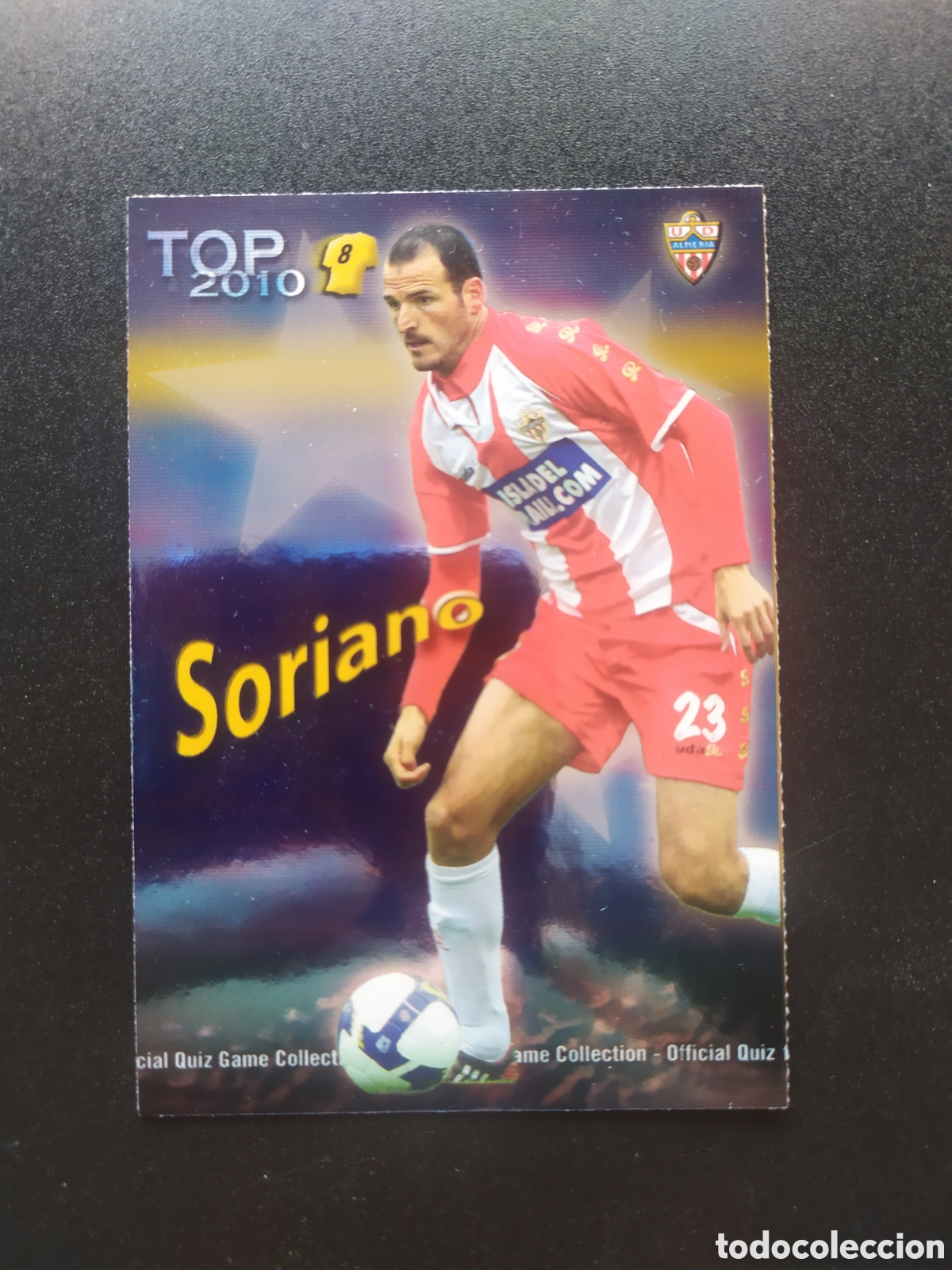 Cromos de f&uacute;tbol: Mundicromo fichas liga 2009 2010 09 10 Soriano top brillo azul corregido n&deg; 605 Almeria