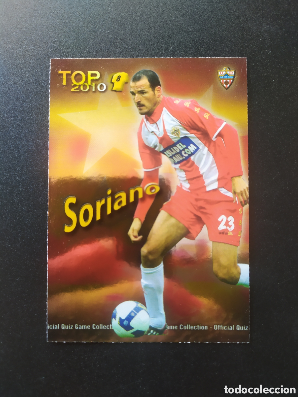 Football Stickers: Mundicromo fichas liga 2009 2010 09 10 Soriano top brillo rojo n&deg; 605 Almeria