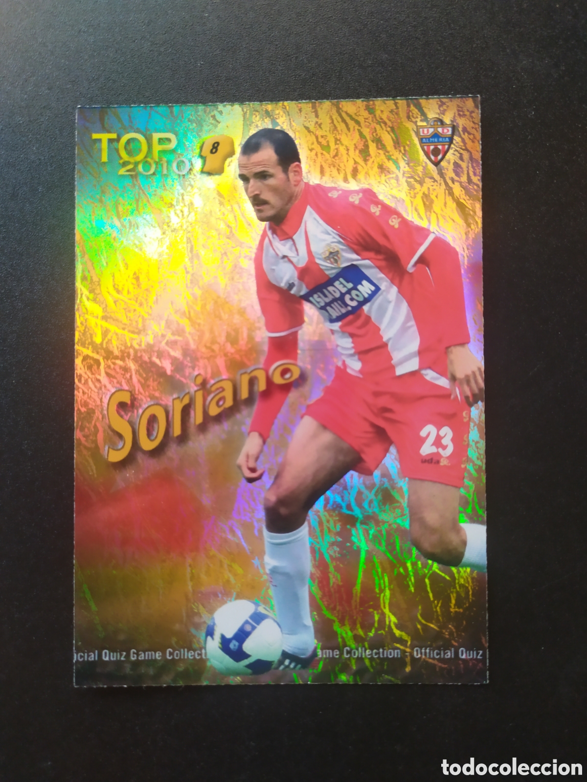 Football Stickers: Mundicromo fichas liga 2009 2010 09 10 Soriano top brillo jaspeado n&deg; 605 Almeria