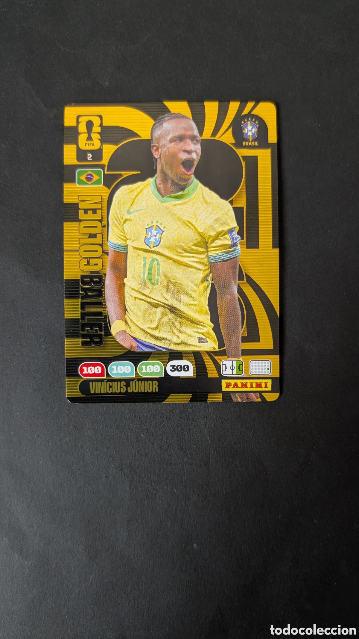 Cromos de f&uacute;tbol: VINICIUS BRASIL 2 GOLDEN BALLER ADRENALYN XL FIFA WORLD CUP 2026 26 USA PANINI