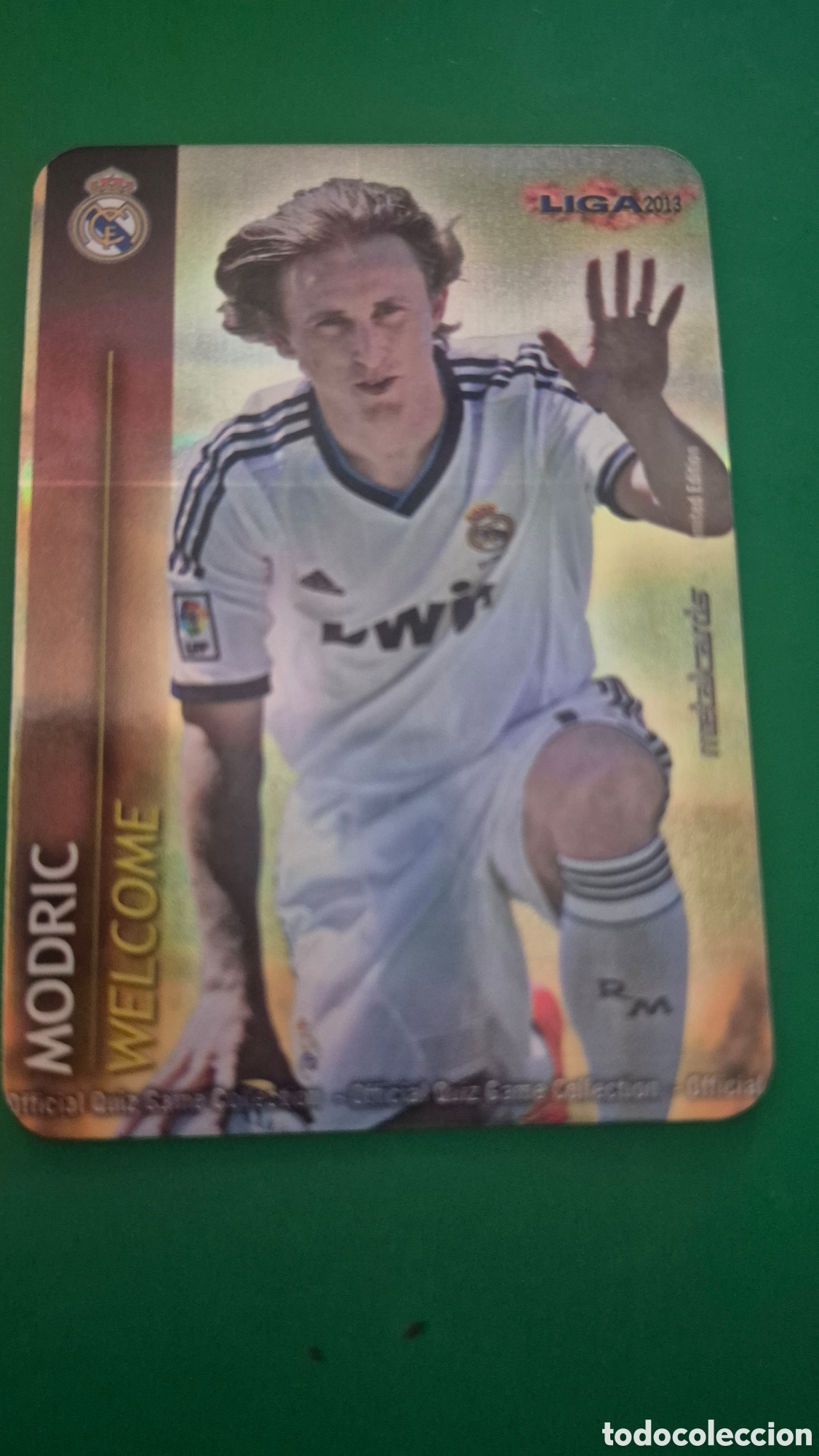 Cromos de f&uacute;tbol: MODRIC(R.MADRID) WELCOME BRILLO LISO MUNDICROMO 2012-13 12 13 METAL CARD LIMITED EDITION