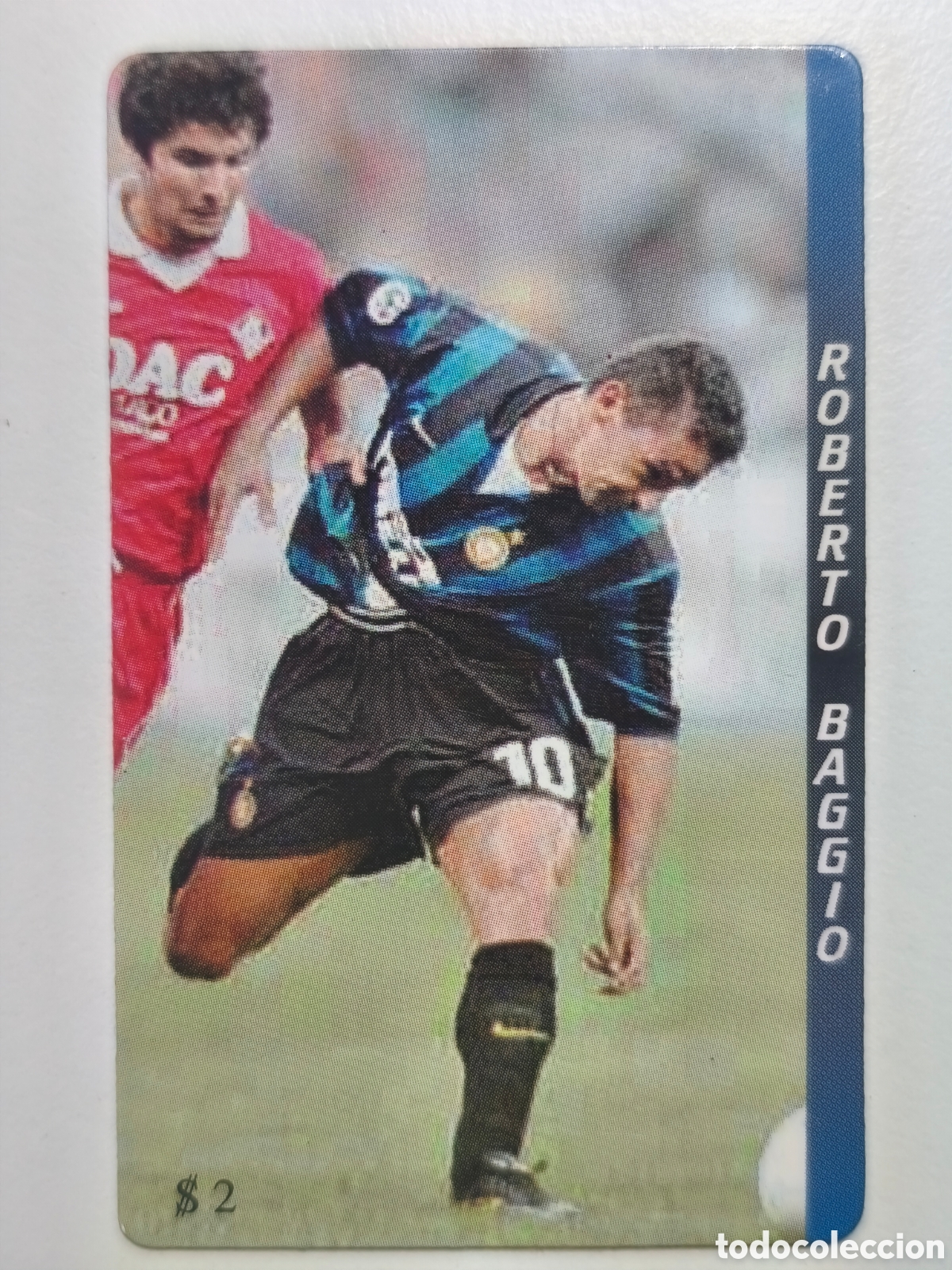Figurine di Calcio: Roberto BAGGIO Inter Milan Phone Card