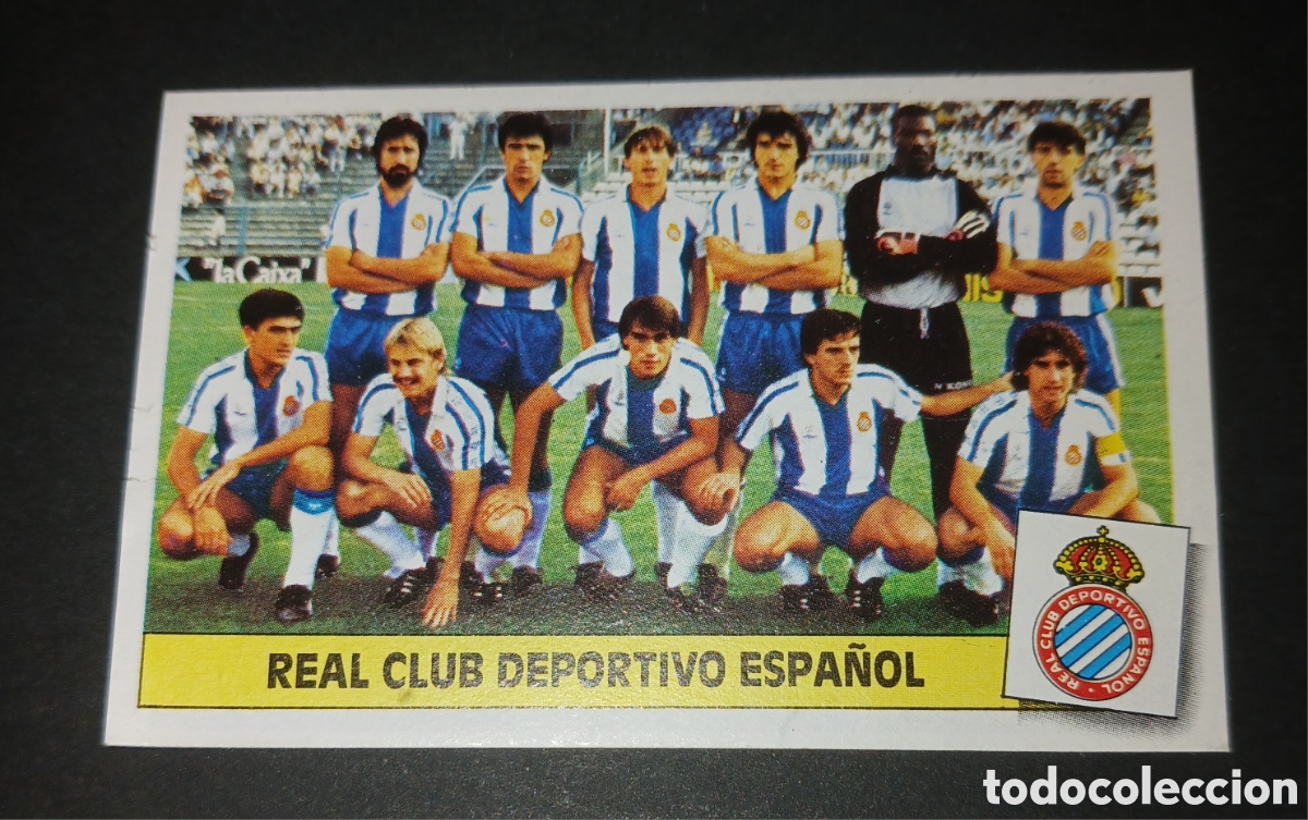 Cromos de f&uacute;tbol: CROMO ALINEACION RCD ESPA&Ntilde;OL - EDICIONES ESTE LIGA 1986/1987 (86-87) - SIN PEGAR / NUNCA PEGADO
