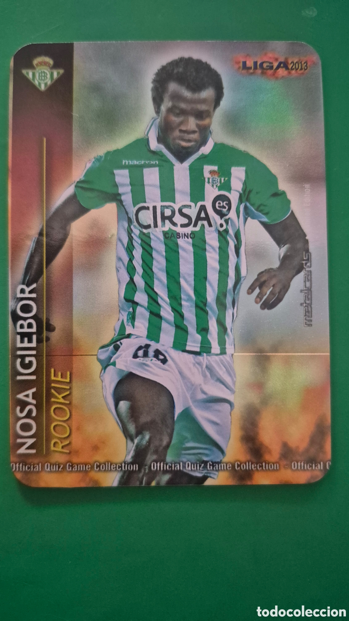 Cromos de f&uacute;tbol: /4 NOSA BETIS BRILLO LISO ROOKIE CARD MUNDICROMO LIGA 2012 2013 12 13 NO PANINI ESTE