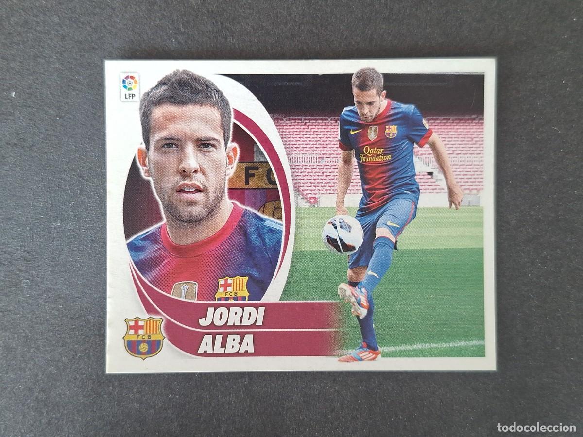 Cromos de f&uacute;tbol: L5 JORDI ALBA F. C. BARCELONA FICHAJE 2 LIGA ESTE 2012 2013 12 13 NUNCA PEGADO SIN PEGAR