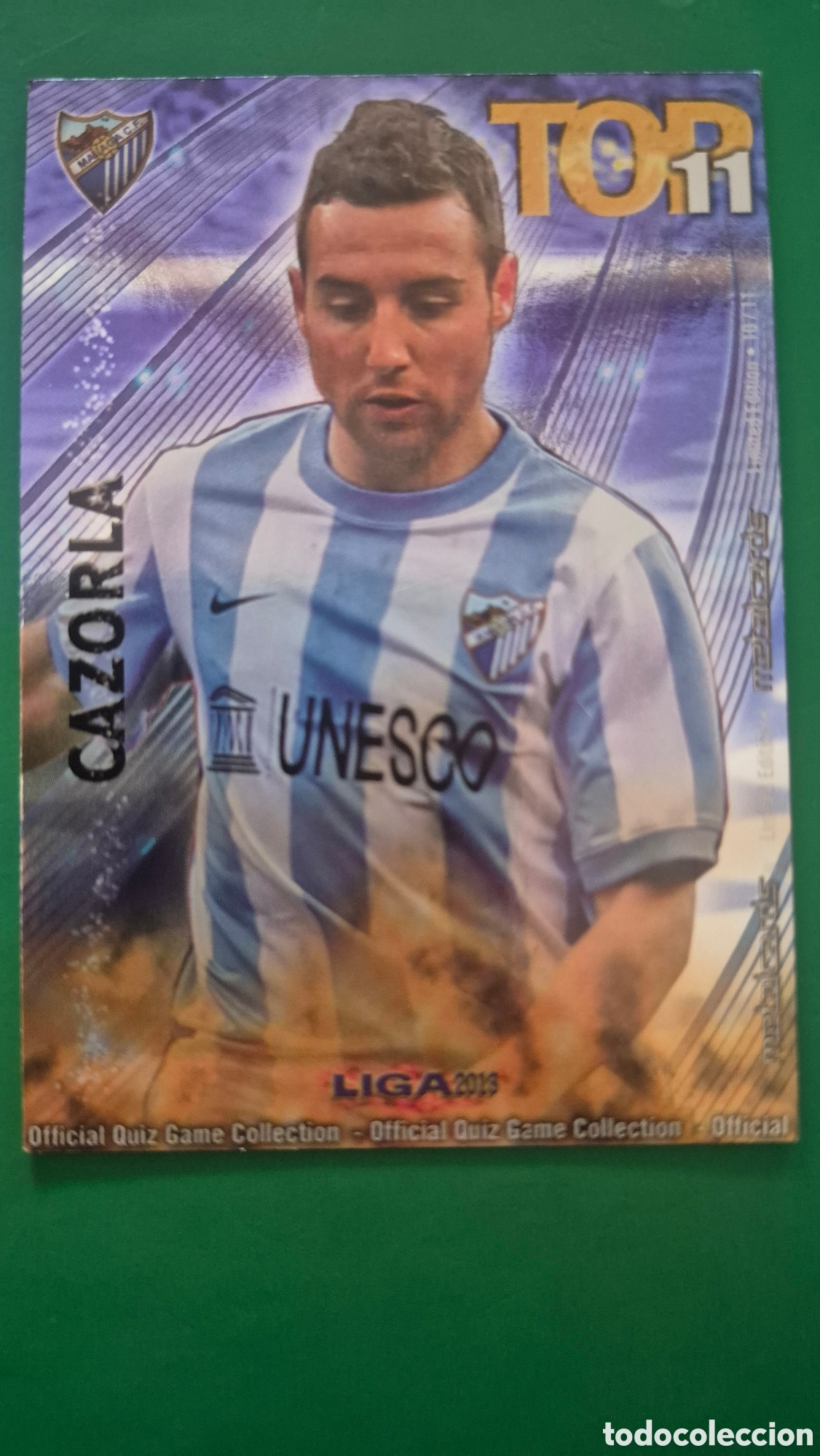Fu&szlig;ball-Sticker: 10 CAZORLA (MALAGA) LIMITED EDITION TOP 11 - MUNDICROMO 2012 2013 12 13