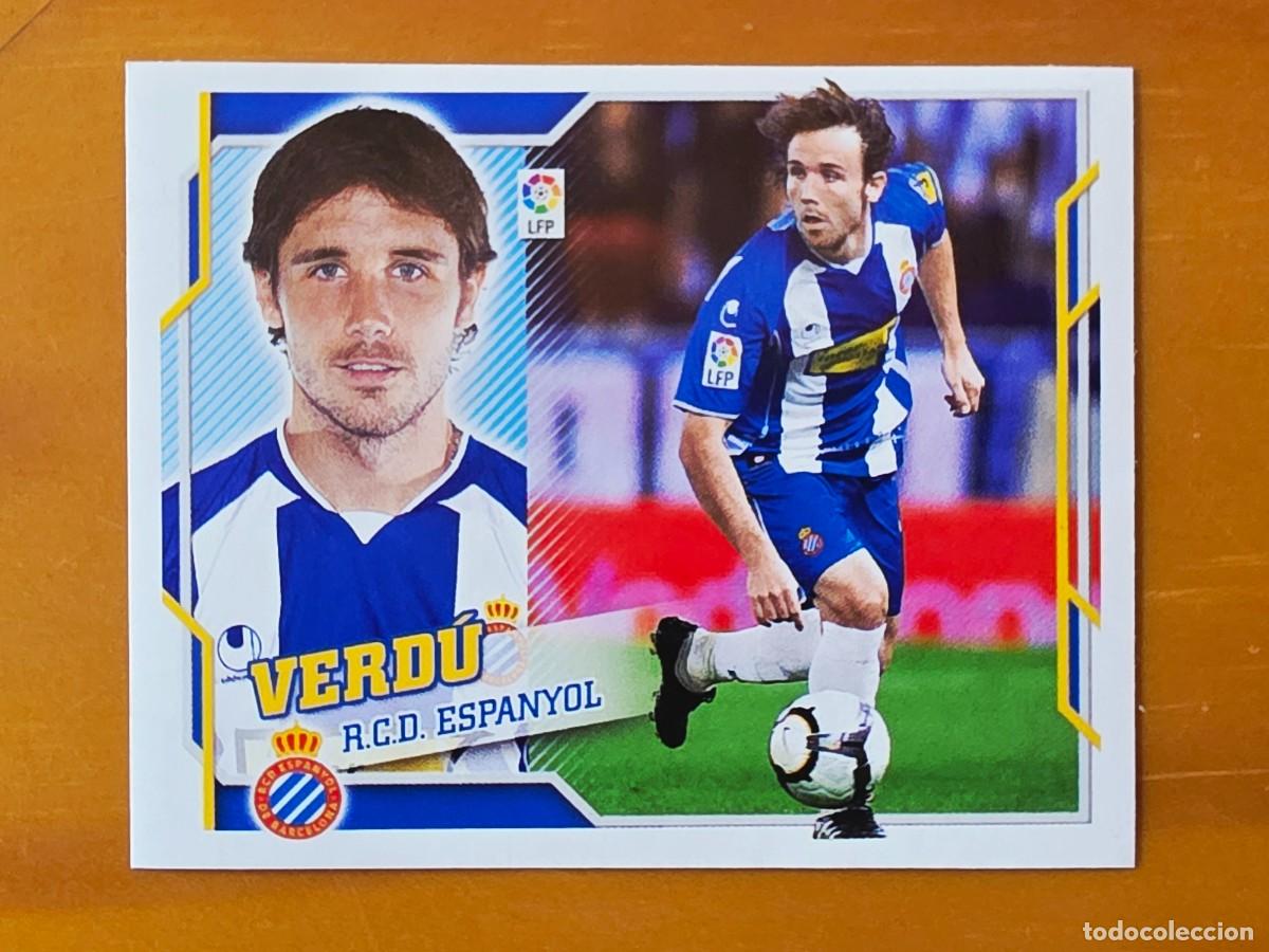 Cromos de f&uacute;tbol: 10 Verd&uacute;, RCD Espanyol, Panini Ediciones Liga Este 2010 2011 10 11