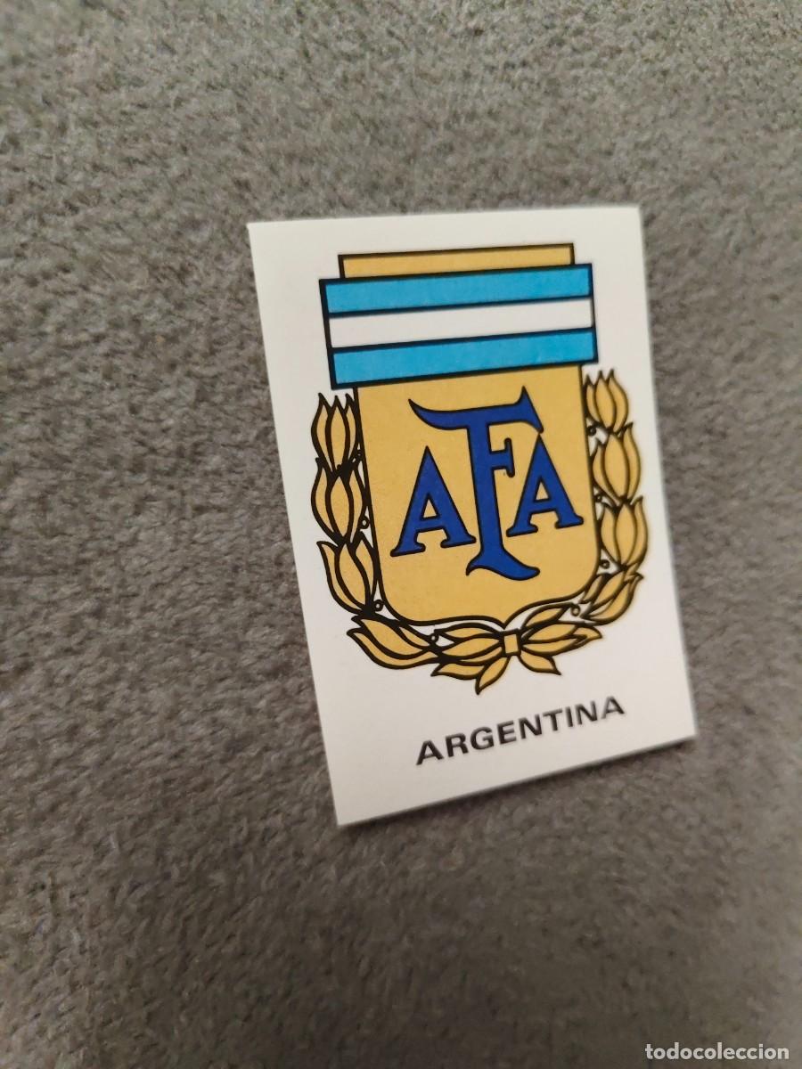 Cromos de f&uacute;tbol: 26 WORLD CUP STORY PANINI ARGENTINA ESCUDO LOGO - - -- MUNDIAL SONRICS AAJ