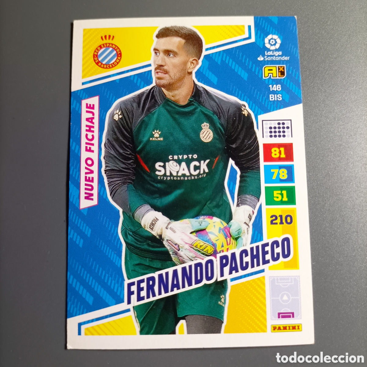 Cromos de f&uacute;tbol: ADRENALYN. LIGA 2022-2023 (ESPANYOL) №146 BIS. FERNANDO PACHECO / NUEVO FICHAJE