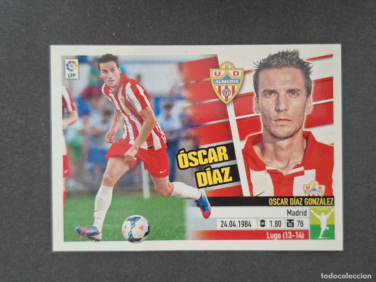 Cromos de f&uacute;tbol: L5 OSCAR DIAZ U. D. ALMERIA LIGA ESTE 2013 2014 13 14 NUNCA PEGADO SIN PEGAR