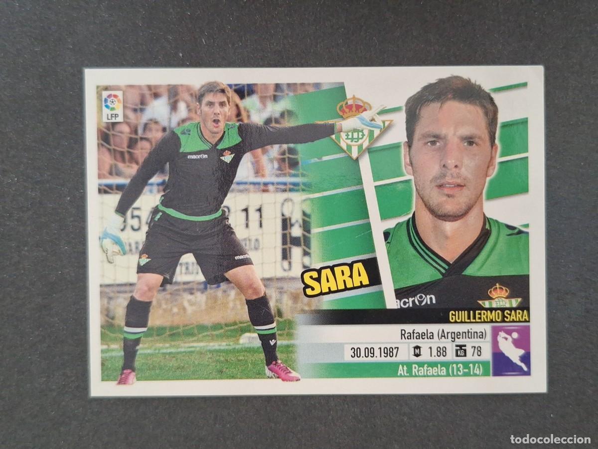 Football Stickers: L5 SARA REAL BETIS BALOMPIE LIGA ESTE 2013 2014 13 14 NUNCA PEGADO SIN PEGAR