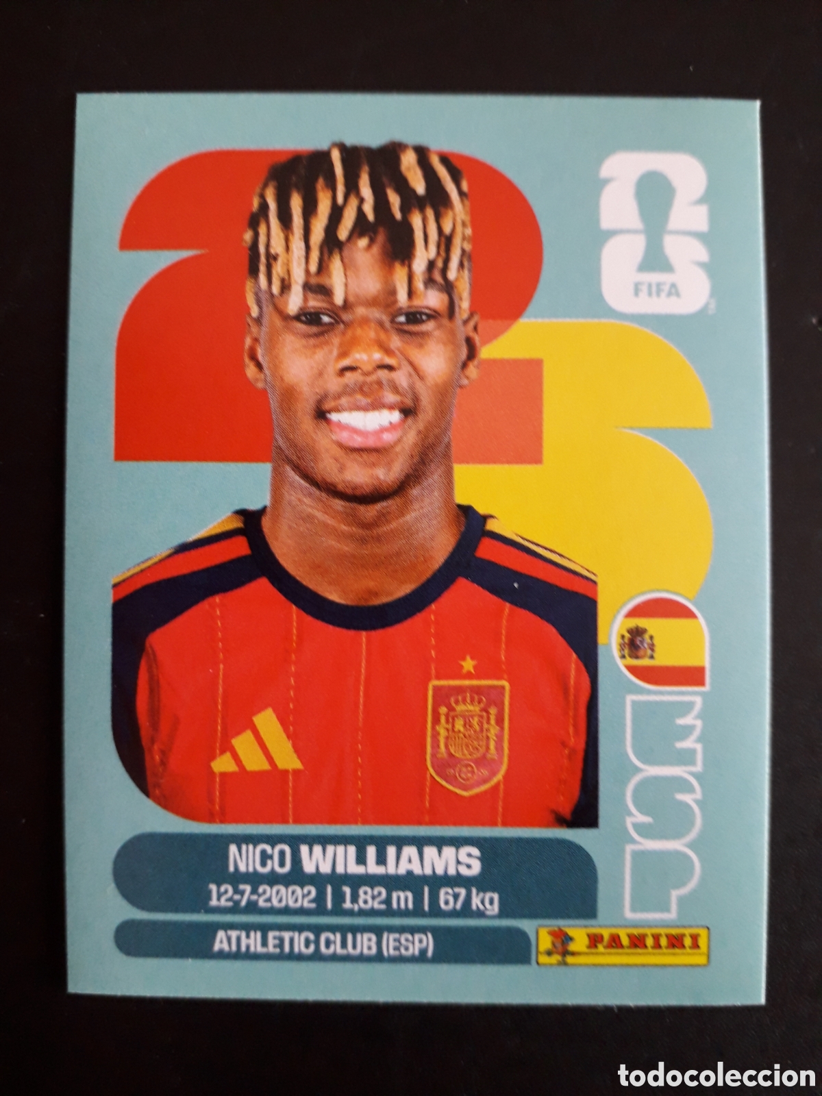 Cromos de f&uacute;tbol: NICO WILLIAMS ESPA&Ntilde;A ESP 17 MUNDIAL F&Uacute;TBOL 2026 FIFA WORLD CUP PANINI SIN PEGAR PEDIDO M&Iacute;NIMO 3&euro;