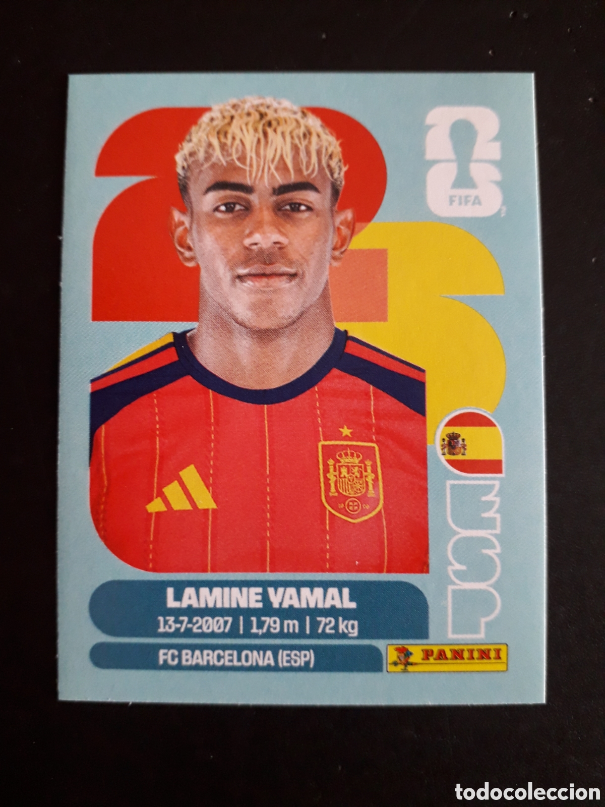Cartes &agrave; collectionner de Football: LAMINE YAMAL ESPA&Ntilde;A ESP 15 MUNDIAL F&Uacute;TBOL 2026 FIFA WORLD CUP PANINI SIN PEGAR PEDIDO M&Iacute;NIMO 3&euro;