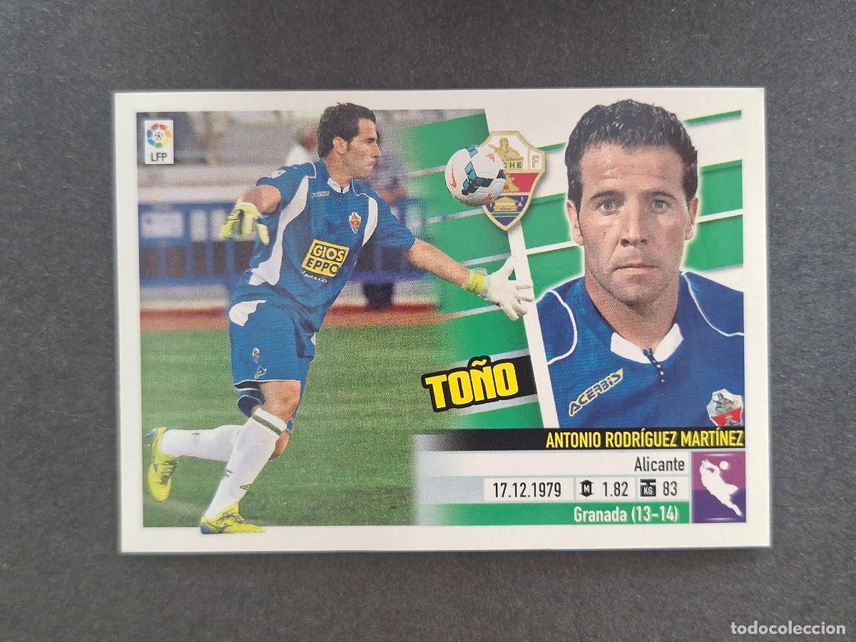 Cromos de f&uacute;tbol: L5 TO&Ntilde;O ELCHE C. F. COLOCA LIGA ESTE 2013 2014 13 14 NUNCA PEGADO SIN PEGAR