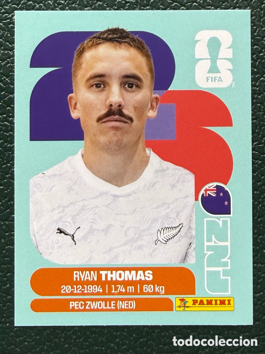 Fu&szlig;ball-Sticker: NZL 12 RYAN THOMAS NUEVA ZELANDA CROMOS ALBUM FIFA WORLD CUP MUNDIAL 2026 PANINI