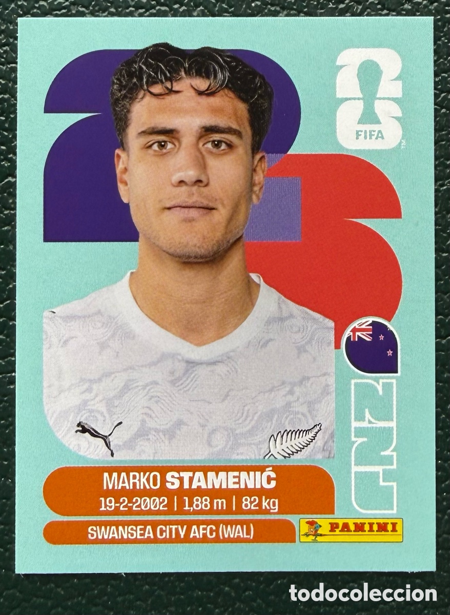 Figurine di Calcio: NZL 19 MARKO STAMENIC NUEVA ZELANDA CROMOS ALBUM FIFA WORLD CUP MUNDIAL 2026 PANINI