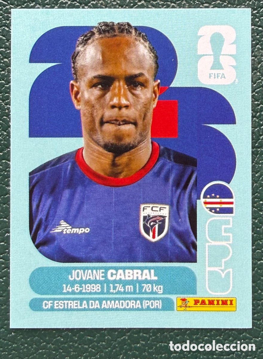 Figurine di Calcio: CPV 16 JOVANE CABRAL CABO VERDE CROMOS ALBUM FIFA WORLD CUP MUNDIAL 2026 PANINI