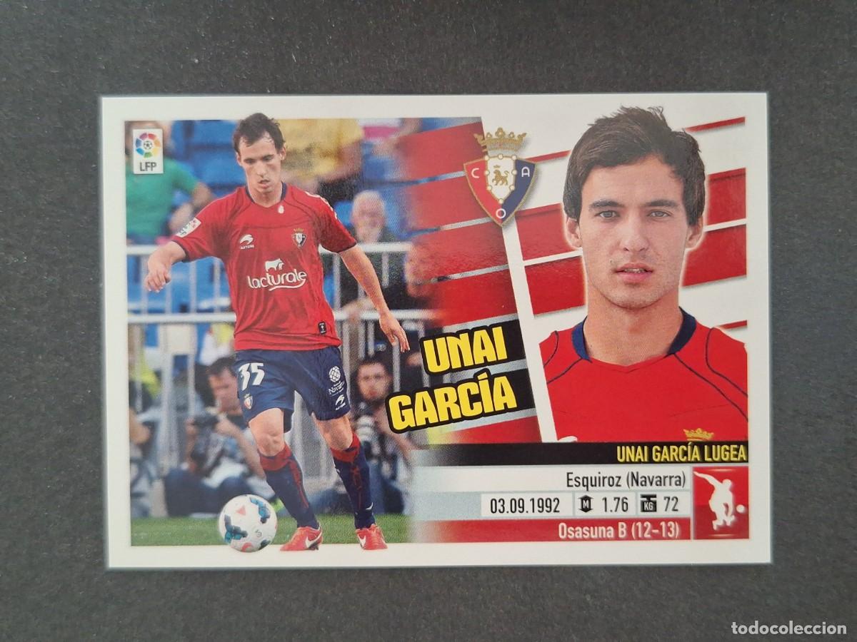 Fu&szlig;ball-Sticker: L5 UNAI GARCIA C. A. OSASUNA COLOCA LIGA ESTE 2013 2014 13 14 NUNCA PEGADO SIN PEGAR