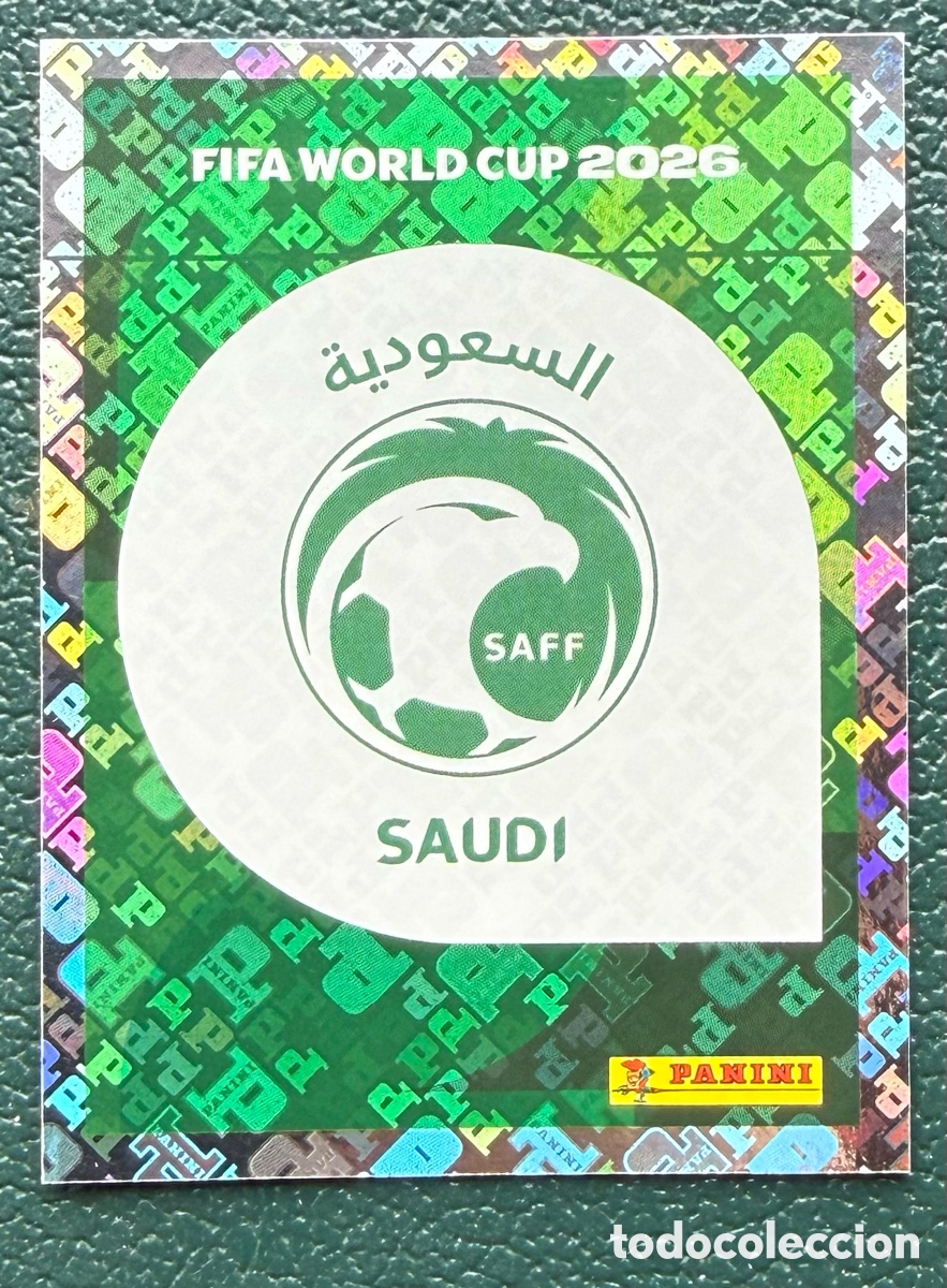Fu&szlig;ball-Sticker: KSA 1 ESCUDO ARABIA SAUDI CROMOS ALBUM FIFA WORLD CUP MUNDIAL 2026 PANINI