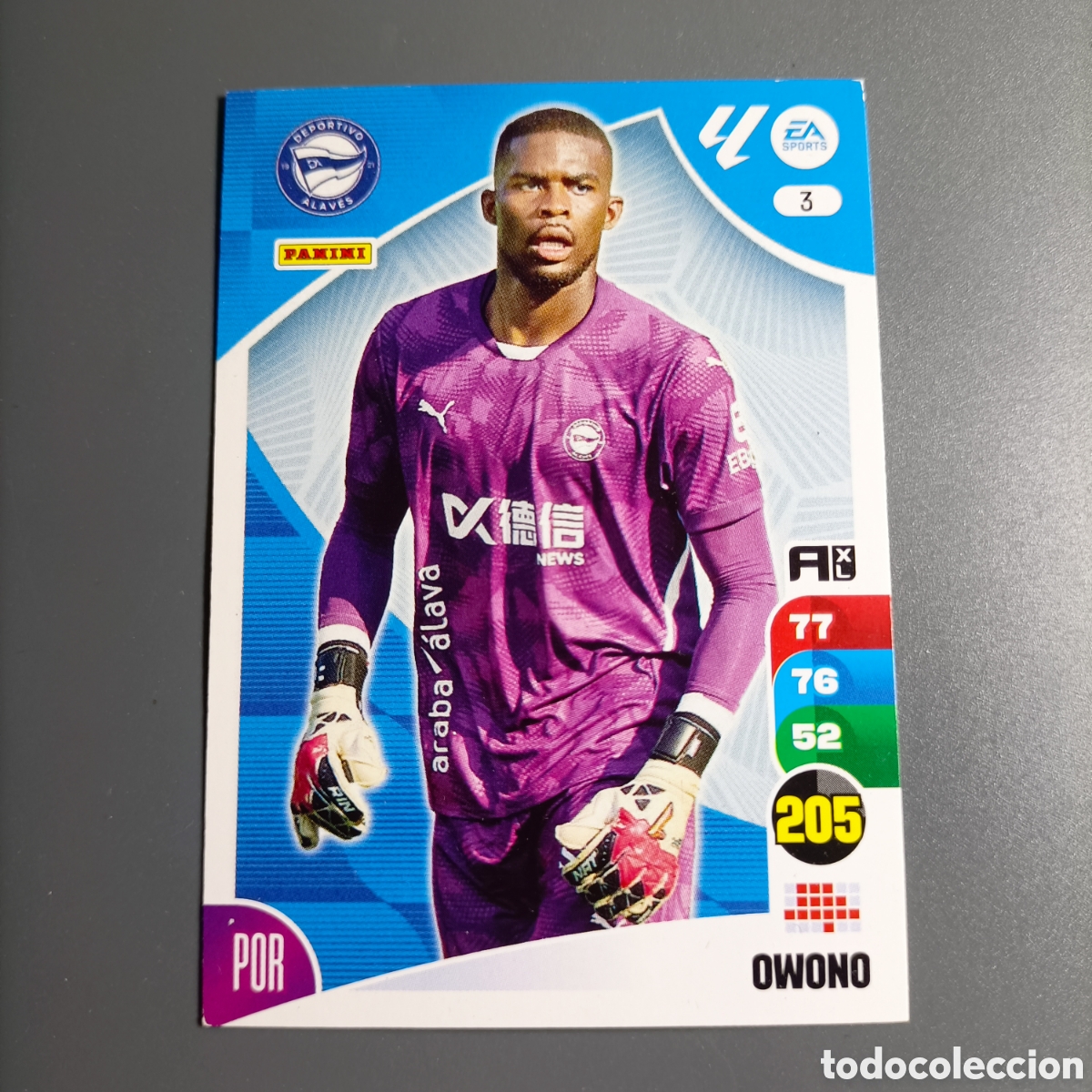 Fu&szlig;ball-Sticker: ADRENALYN. LIGA 2024-2025 (ALAV&Eacute;S) №3 OWONO