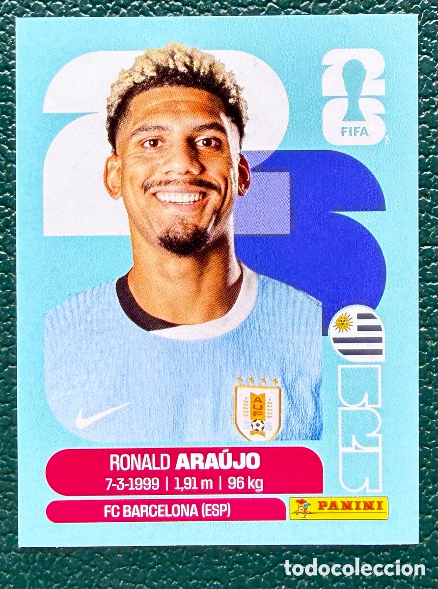 Figurine di Calcio: URU 4 RONALD ARAUJO URUGUAY CROMOS ALBUM FIFA WORLD CUP MUNDIAL 2026 PANINI