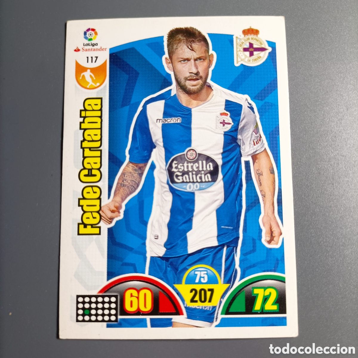 Cromos de f&uacute;tbol: ADRENALYN. LIGA 2017-2018 (DEPORTIVO) №117 FEDE CARTABIA