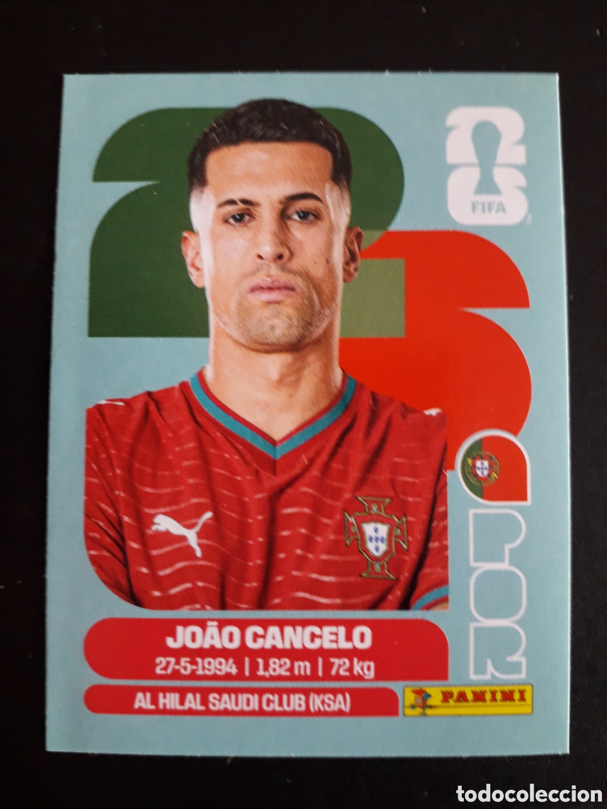 Cromos de f&uacute;tbol: JO&Atilde;O CANCELO PORTUGAL POR 5 MUNDIAL F&Uacute;TBOL 2026 FIFA WORLD CUP PANINI SIN PEGAR PEDIDO M&Iacute;NIMO 3&euro;.
