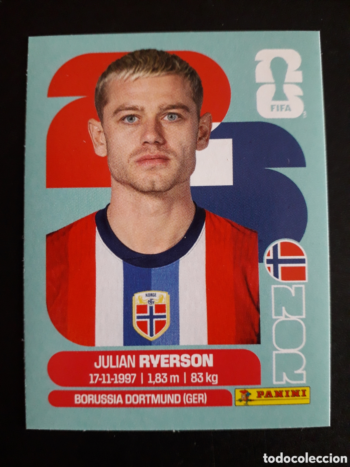 Cartes &agrave; collectionner de Football: RIVERSON NORUEGA NOR 3 MUNDIAL F&Uacute;TBOL 2026 FIFA WORLD CUP PANINI SIN PEGAR PEDIDO M&Iacute;NIMO 3&euro;