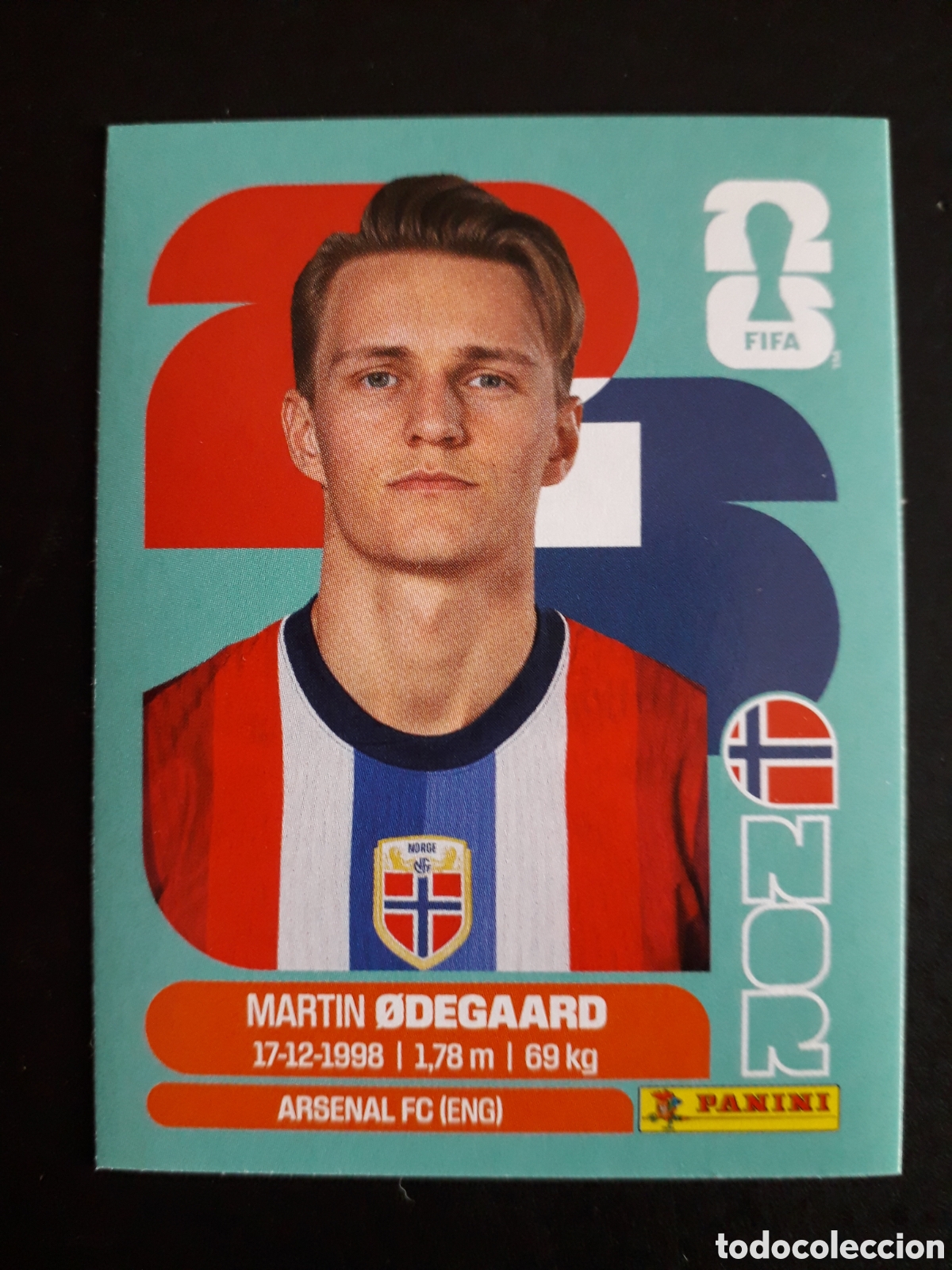 Cartes &agrave; collectionner de Football: &Oslash;DEGAARD NORUEGA NOR 10 MUNDIAL F&Uacute;TBOL 2026 FIFA WORLD CUP PANINI SIN PEGAR PEDIDO M&Iacute;NIMO 3&euro;