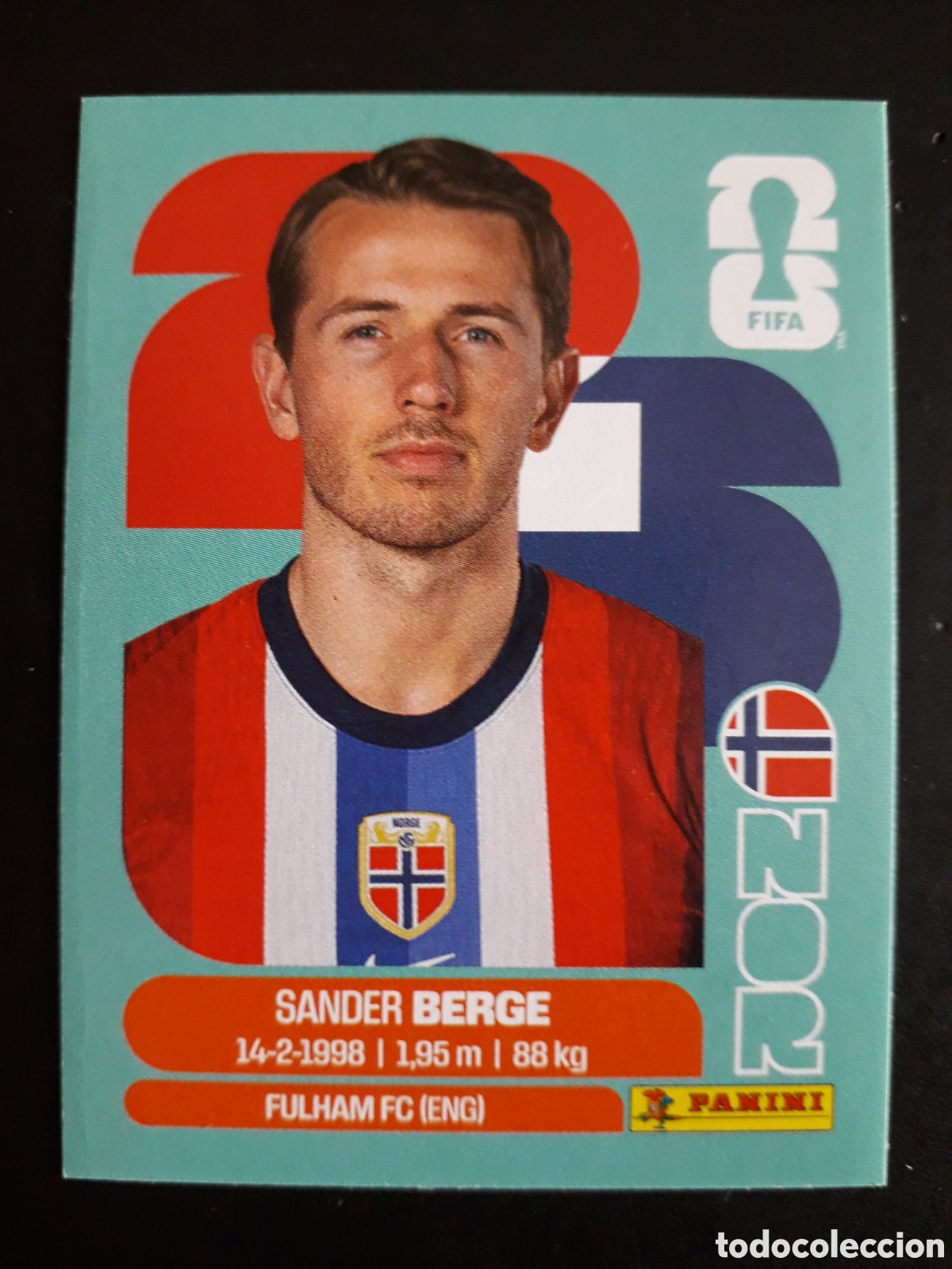 Cromos de f&uacute;tbol: BERGE NORUEGA NOR 11 MUNDIAL F&Uacute;TBOL 2026 FIFA WORLD CUP PANINI SIN PEGAR PEDIDO M&Iacute;NIMO 3&euro;
