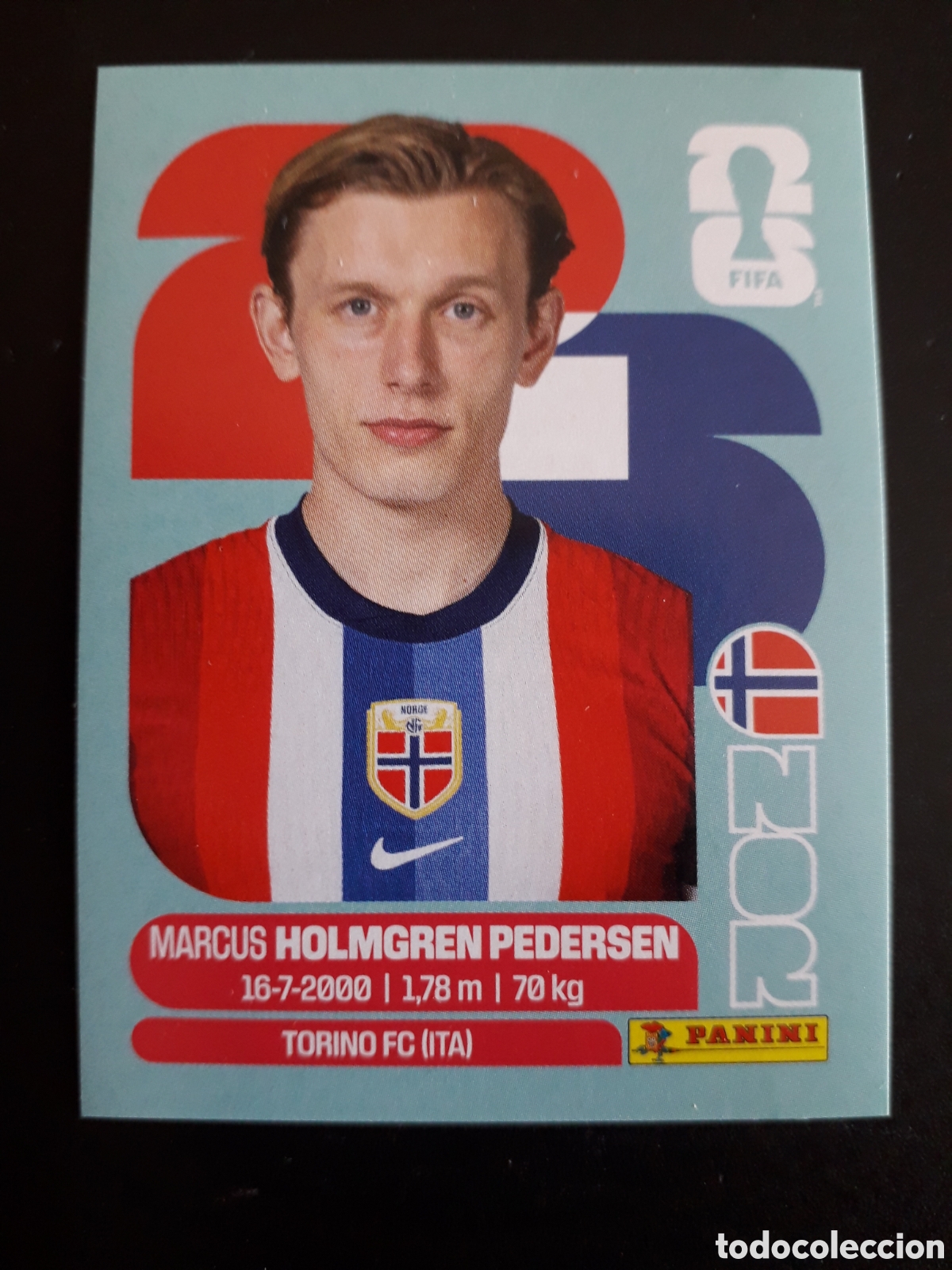 Cromos de f&uacute;tbol: HOLMGREN PEDERSEN NORUEGA NOR 6 MUNDIAL F&Uacute;TBOL 2026 FIFA WORLD CUP PANINI SIN PEGAR PEDIDO M&Iacute;NIMO 3&euro;