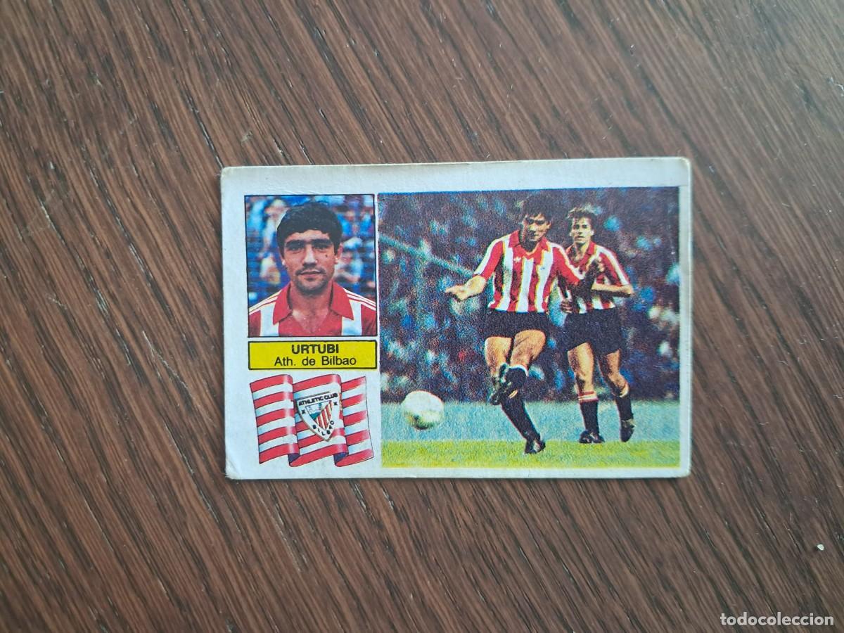 Fu&szlig;ball-Sticker: cromo de futbol, ediciones Este, liga 82-83, Urtubi, Ath. Bilbao, &uacute;ltimos fichajes n&ordm; 28, sin pegar.