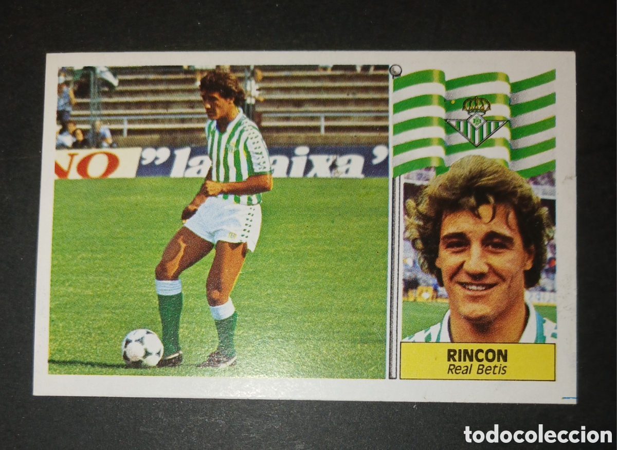 Fu&szlig;ball-Sticker: Cromo Rinc&oacute;n - Real Betis - Ediciones Este - Liga 1986/1987 (86-87) - Nunca pegado / Sin pegar
