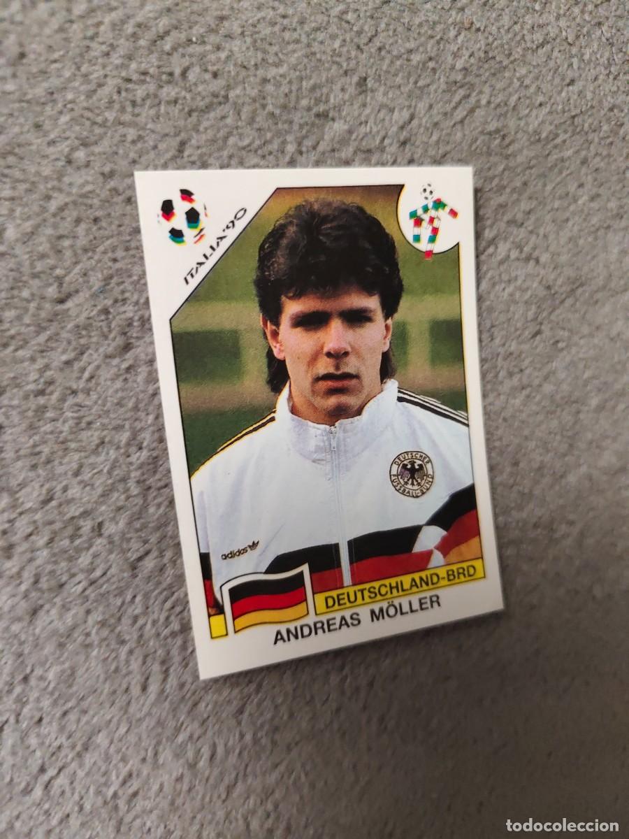 Fu&szlig;ball-Sticker: 202 WORLD CUP STORY PANINI ANDREAS MOLLER (ALEMANIA) - MUNDIAL 1990 90 -- MUNDIAL SONRICS AAJ