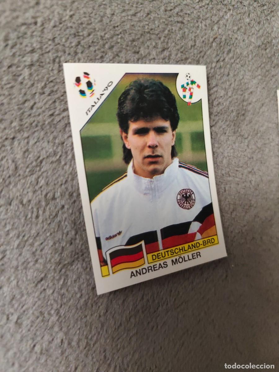 Fu&szlig;ball-Sticker: 202 WORLD CUP STORY PANINI ANDREAS MOLLER (ALEMANIA) - MUNDIAL 1990 90 -- MUNDIAL SONRICS AAJ