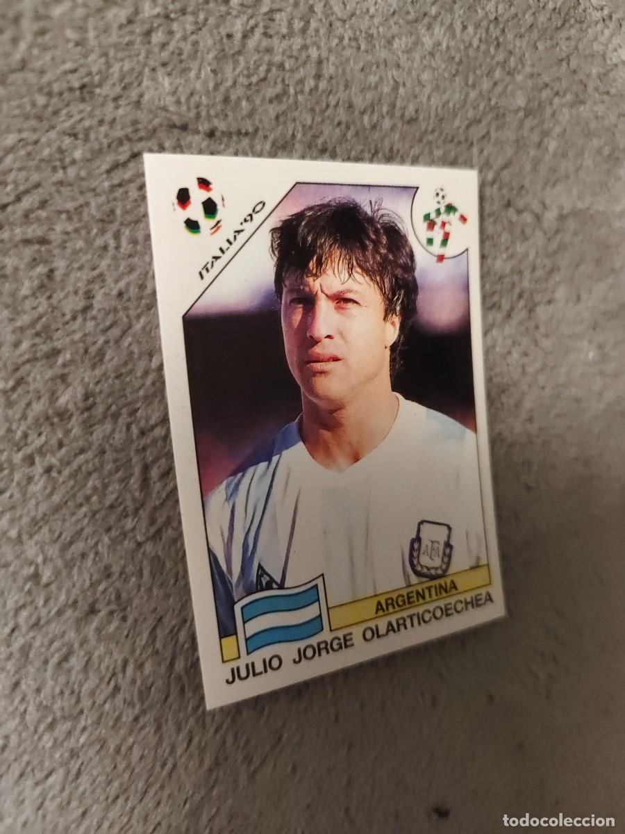 Cromos de f&uacute;tbol: 217 WORLD CUP STORY PANINI JULIO JORGE OLARTICOECHEA (ARGENTINA) - MUNDIAL 1990 90 -- MUNDIAL SONRIC