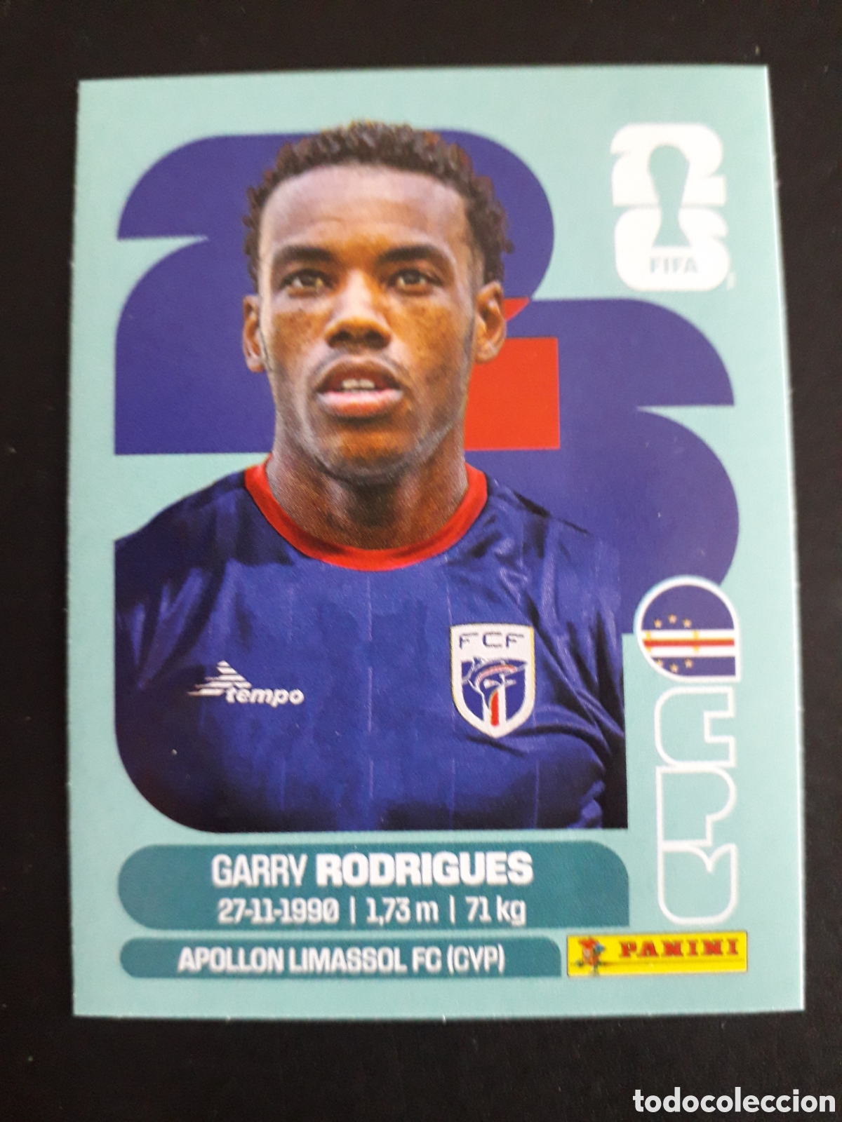 Cromos de f&uacute;tbol: RODRIGUES CABO VERDE CPV 15 MUNDIAL F&Uacute;TBOL 2026 FIFA WORLD CUP PANINI SIN PEGAR PEDIDO M&Iacute;NIMO 3&euro;