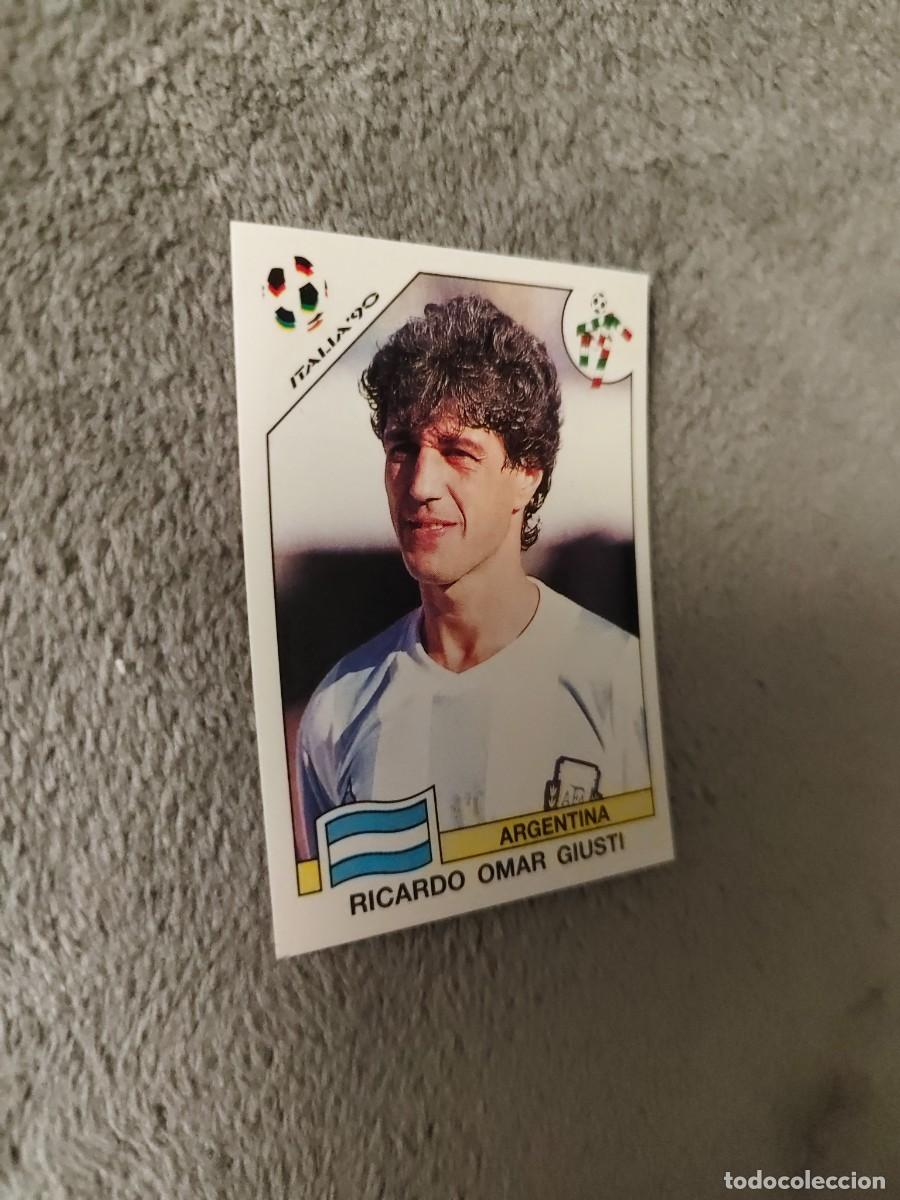 Cromos de f&uacute;tbol: 218 WORLD CUP STORY PANINI RICARDO OMAR GIUSTI (ARGENTINA) - MUNDIAL 1990 90 -- MUNDIAL SONRICS AAJ