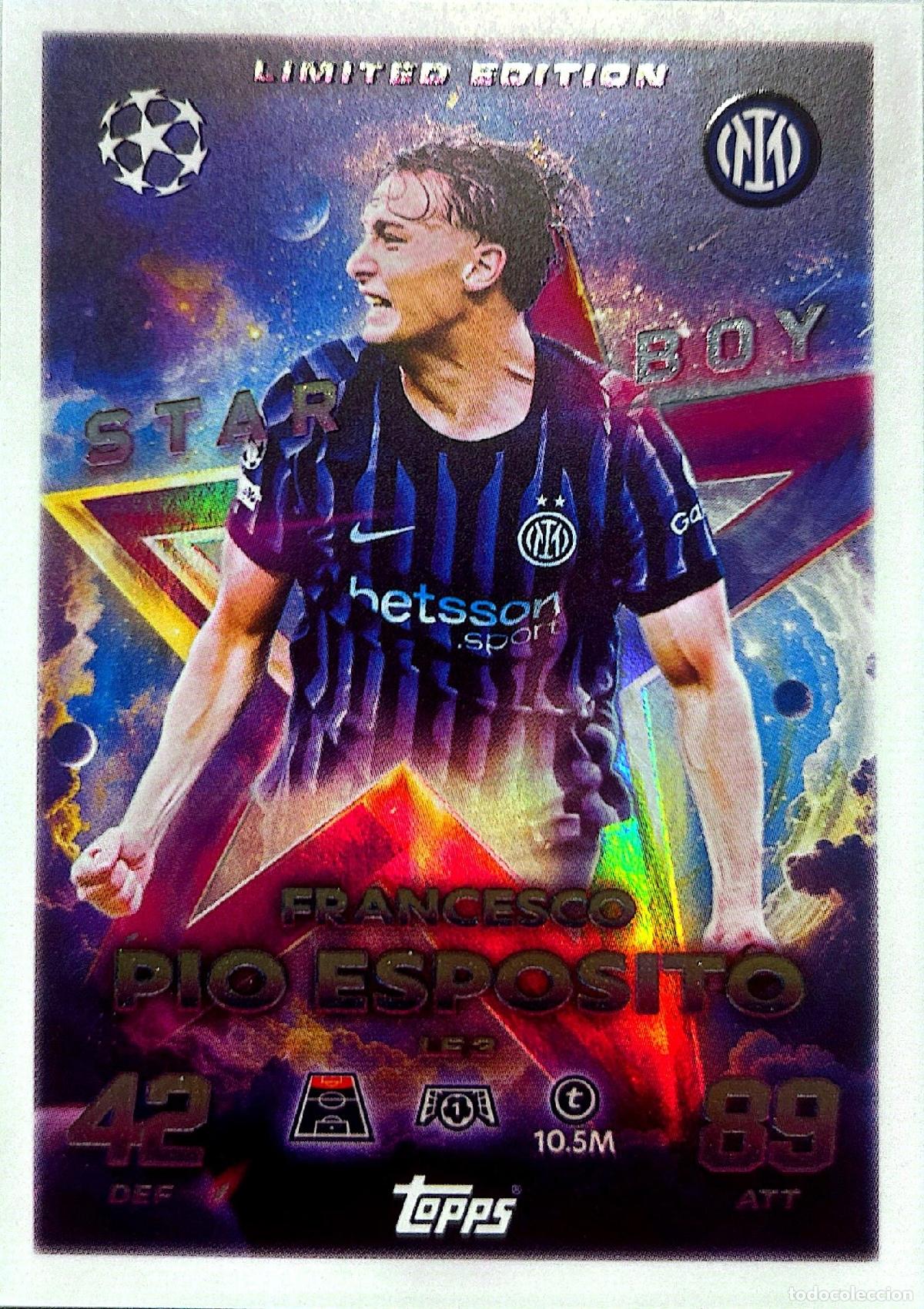 Football Stickers: Cromo Francesco Pio Esp&oacute;sito FC Internazionale Milano Topps Match Attax UCL 2025-2026