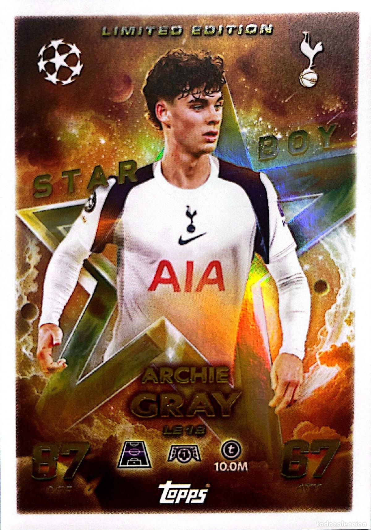 Cromos de f&uacute;tbol: Cromo Archie Gray Tottenham Hotspur F.C. Topps Match Attax UCL 2025-2026