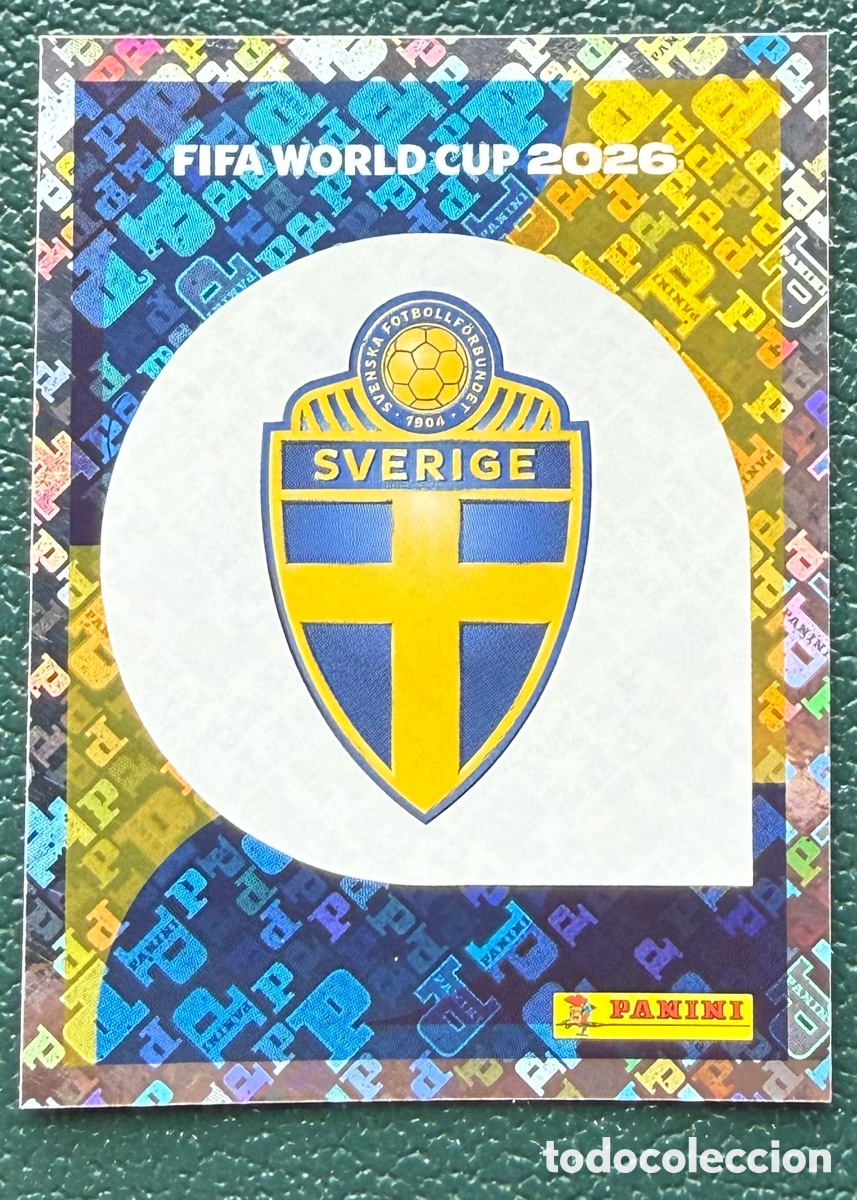 Figurine di Calcio: SWE 1 ESCUDO SUECIA CROMOS ALBUM FIFA WORLD CUP MUNDIAL 2026 PANINI