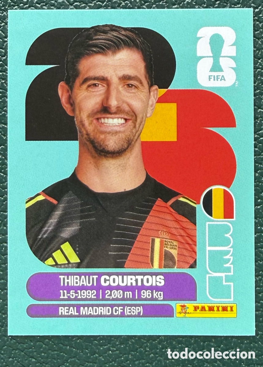 Fu&szlig;ball-Sticker: BEL 2 THIBAUT COURTOIS BELGICA CROMOS ALBUM FIFA WORLD CUP MUNDIAL 2026 PANINI